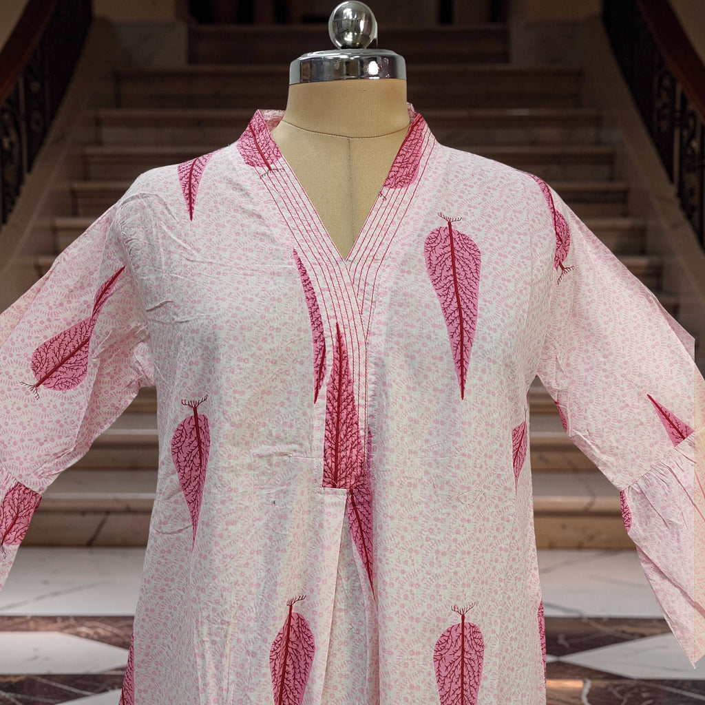 2XL-3XL Reya Printed Cotton Dress 57" Long Jalabiya With Sheila 26053-1385 JP
