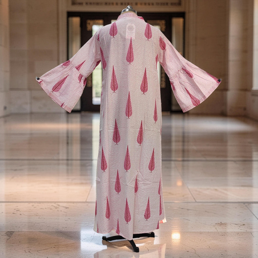 2XL-3XL Reya Printed Cotton Dress 57" Long Jalabiya With Sheila 26053-1385 JP