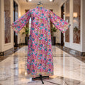 XS/S Khadijah Printed Cotton Dress 54"Long Jalabiya 26054-1398 JP