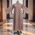 S/M Khadijah Printed Cotton Dress 57" Long Jalabiya 26074-1394 JP