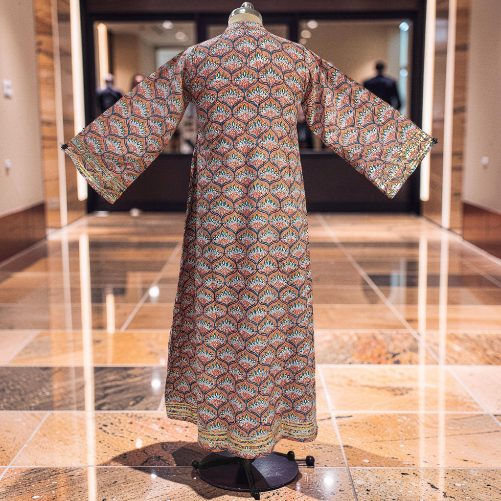 L/XL Khadijah Printed Cotton Dress 56"Long Jalabiya 26075-1395 JP