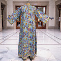 S/M Khadijah Printed Cotton Dress 57" Long Jalabiya 26083-1396 JP