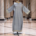 XS/S Khadijah Printed Cotton Dress 54"Long Jalabiya 26098-1398 JP