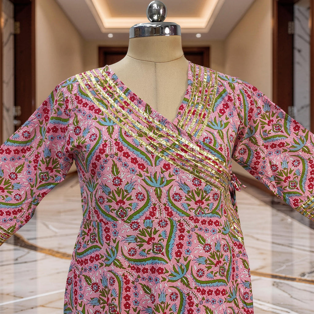 L-XL Priam Printed Cotton Dress 57" Long Jalabiya 26111-1390 JP