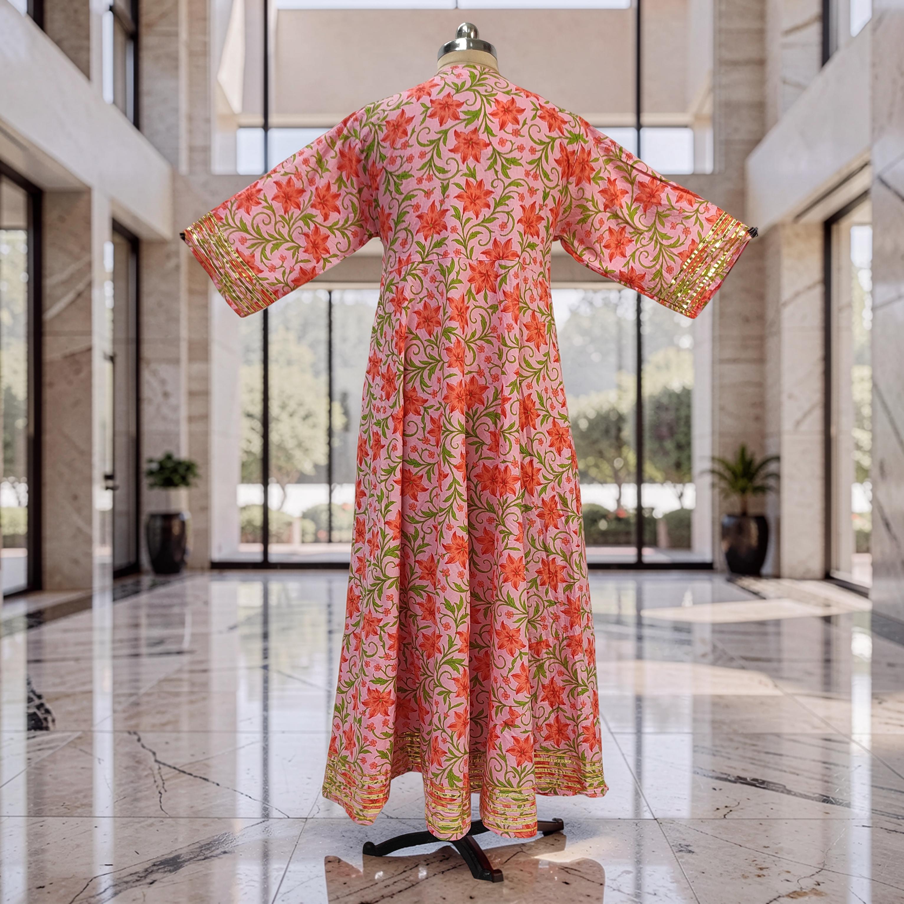 L-XL Priam Cotton Dress 57" Long Jalabiya 26112-1391  JP