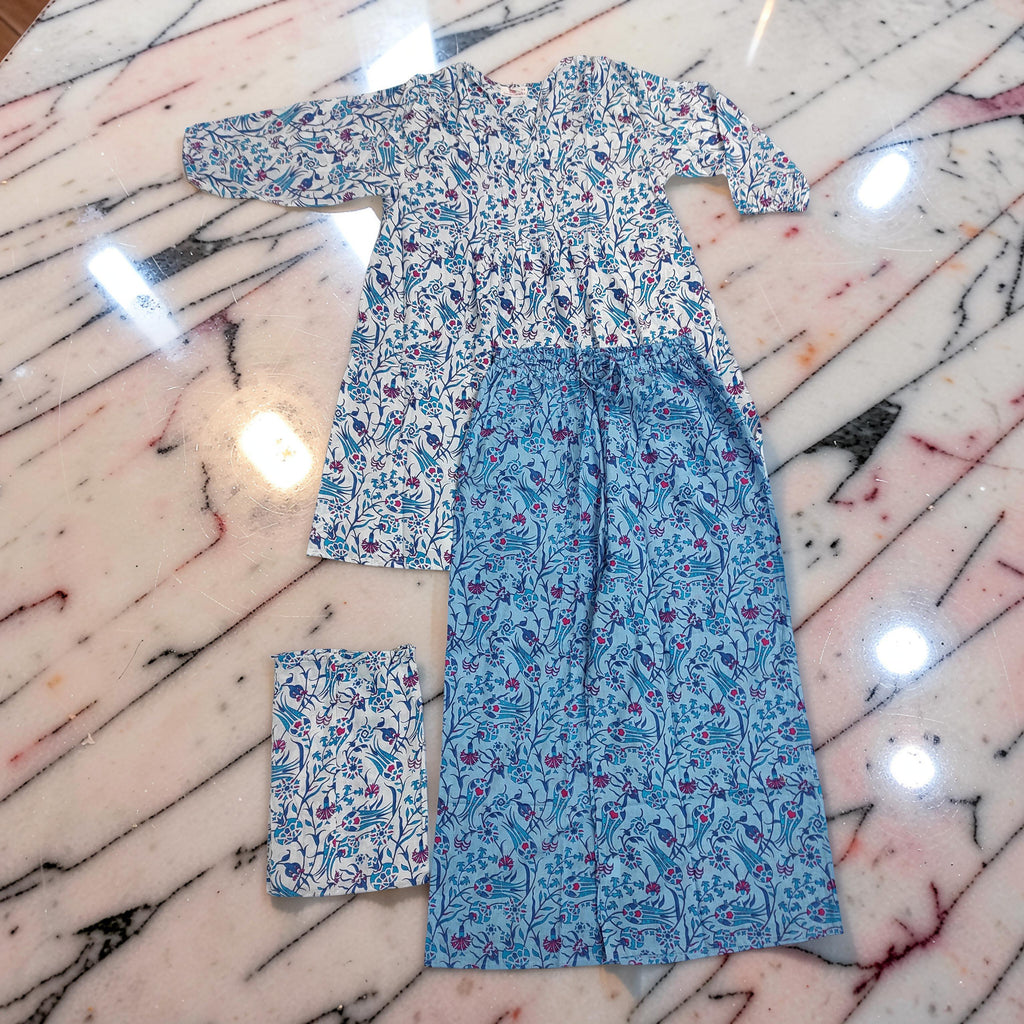 S-M 2 Pcs Co-ord Set Suml Cotton Short Sleeves 26116-1419 JP