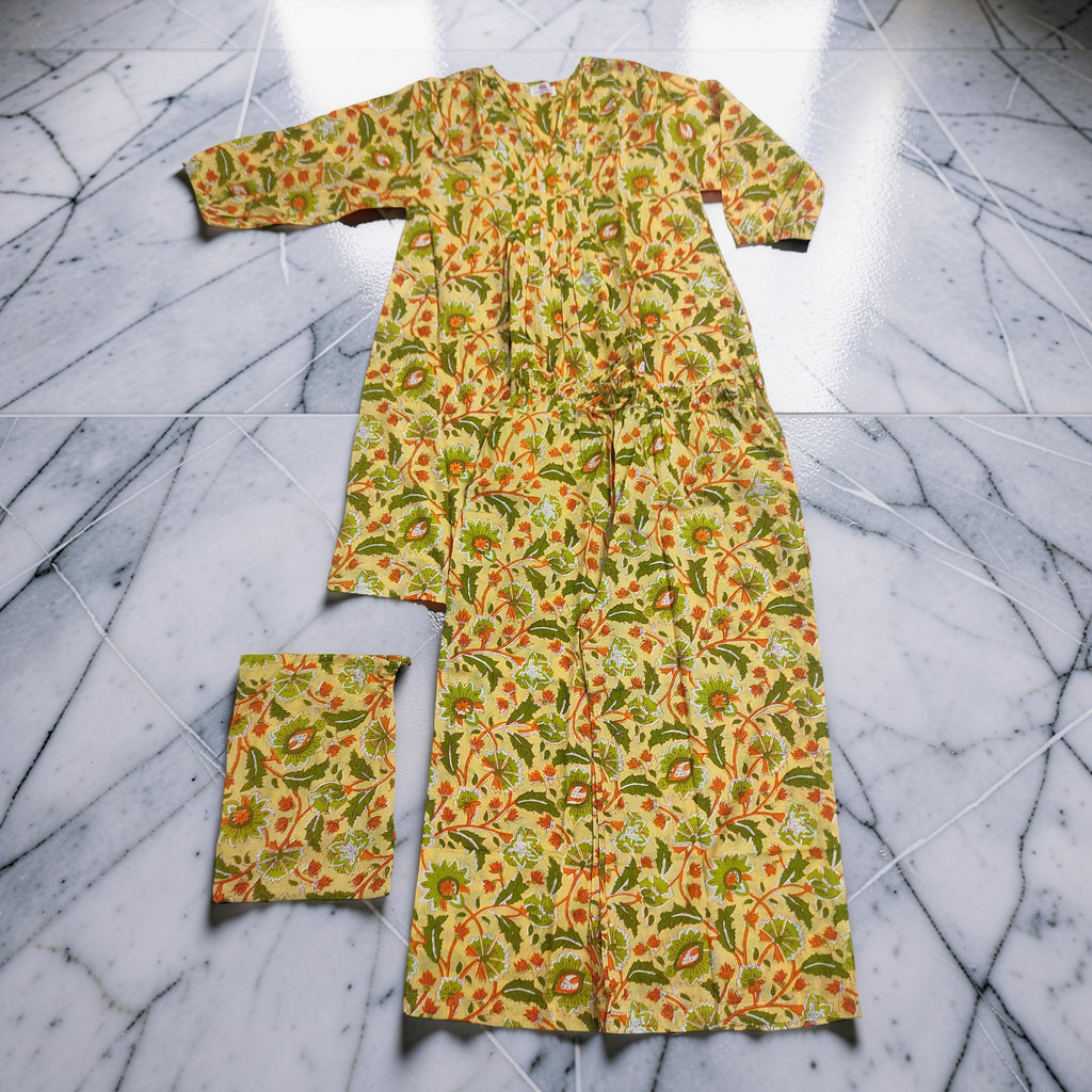 S-M 2 Pcs Co-ord Set Suml Cotton Short Sleeves 26124-1416 JP