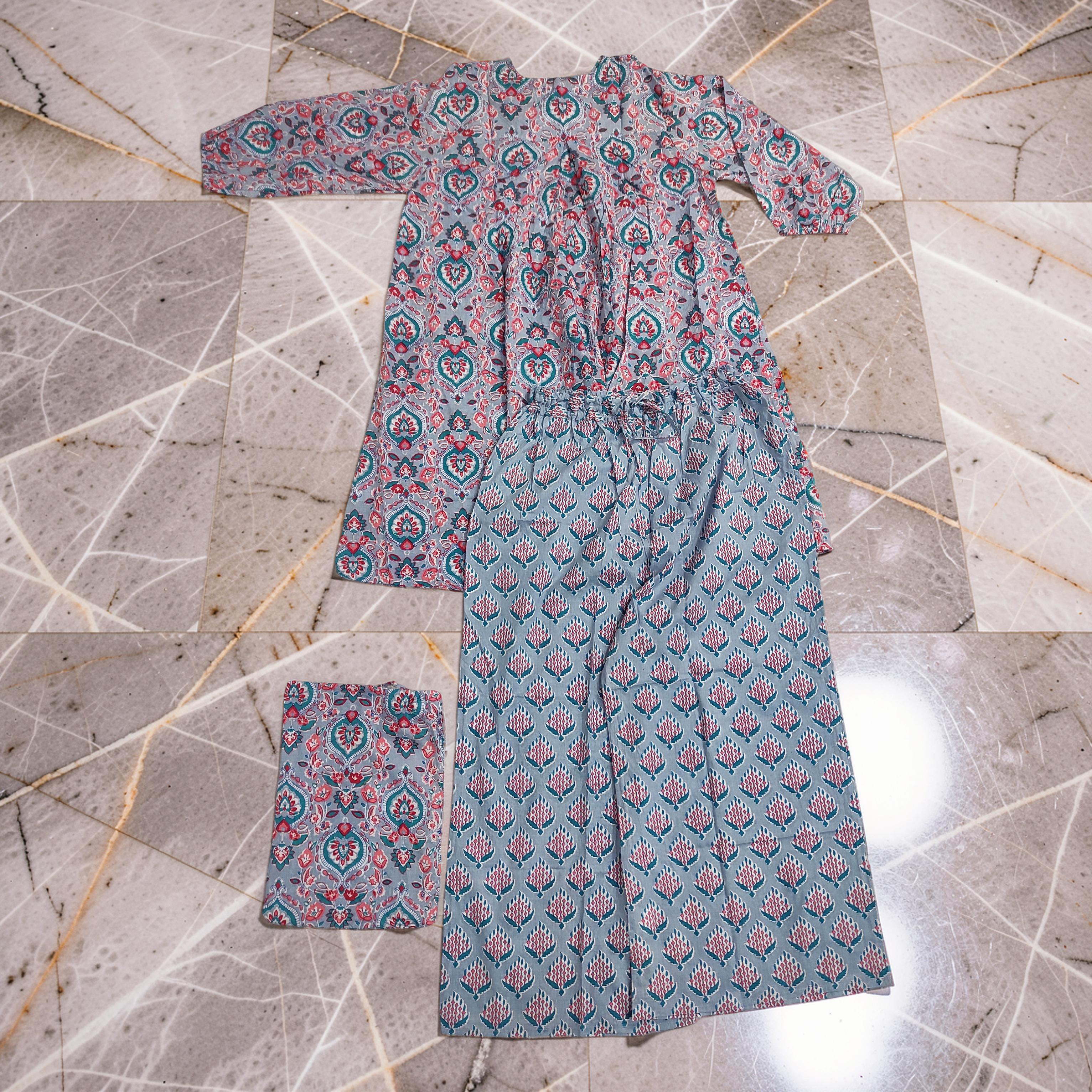 L-XL 2 Pcs Co-ord Set Suml Cotton Short Sleeves 26130-1414 JP