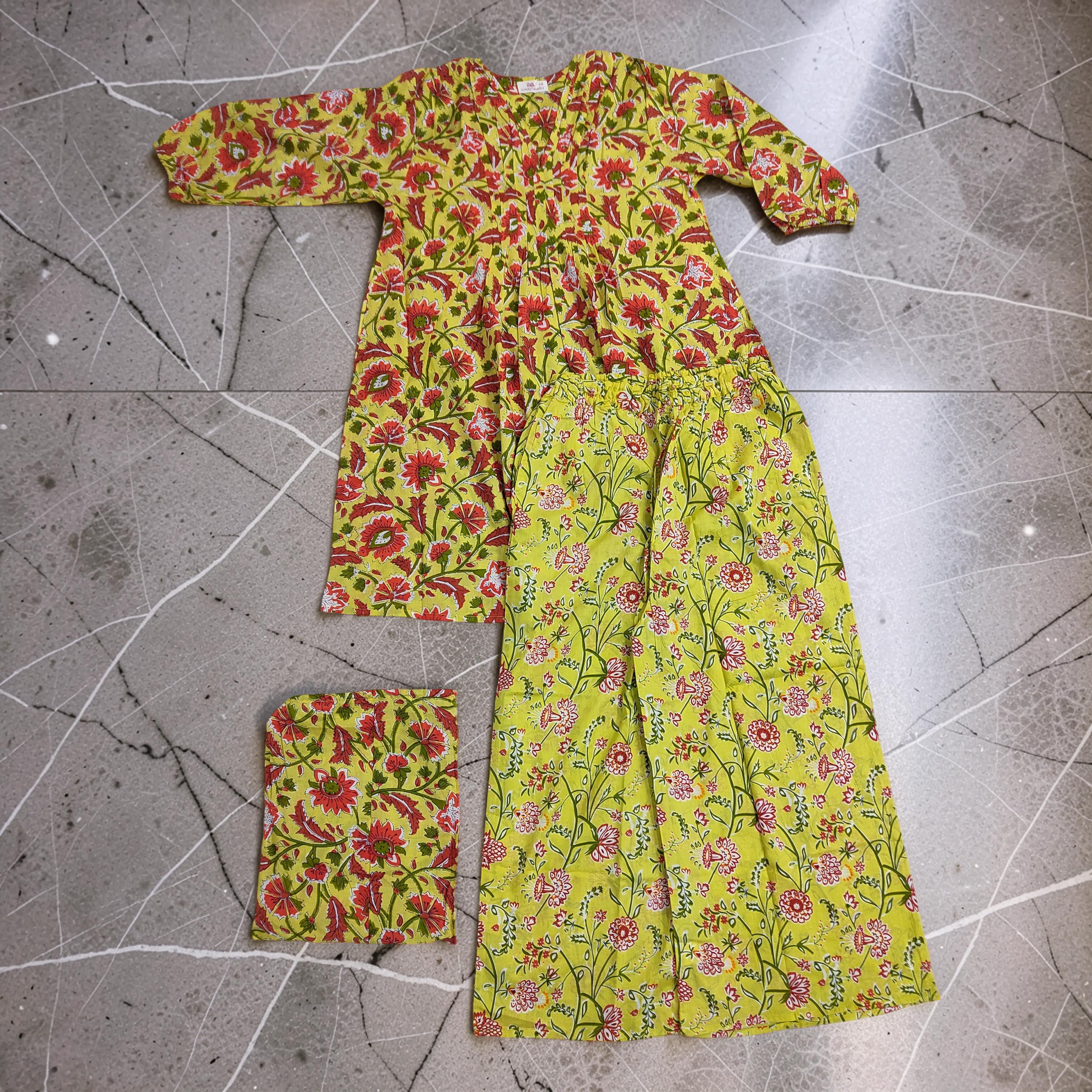 XS-S 2 Pcs Co-ord Set Suml Cotton Short Sleeves 26132-1414 JP