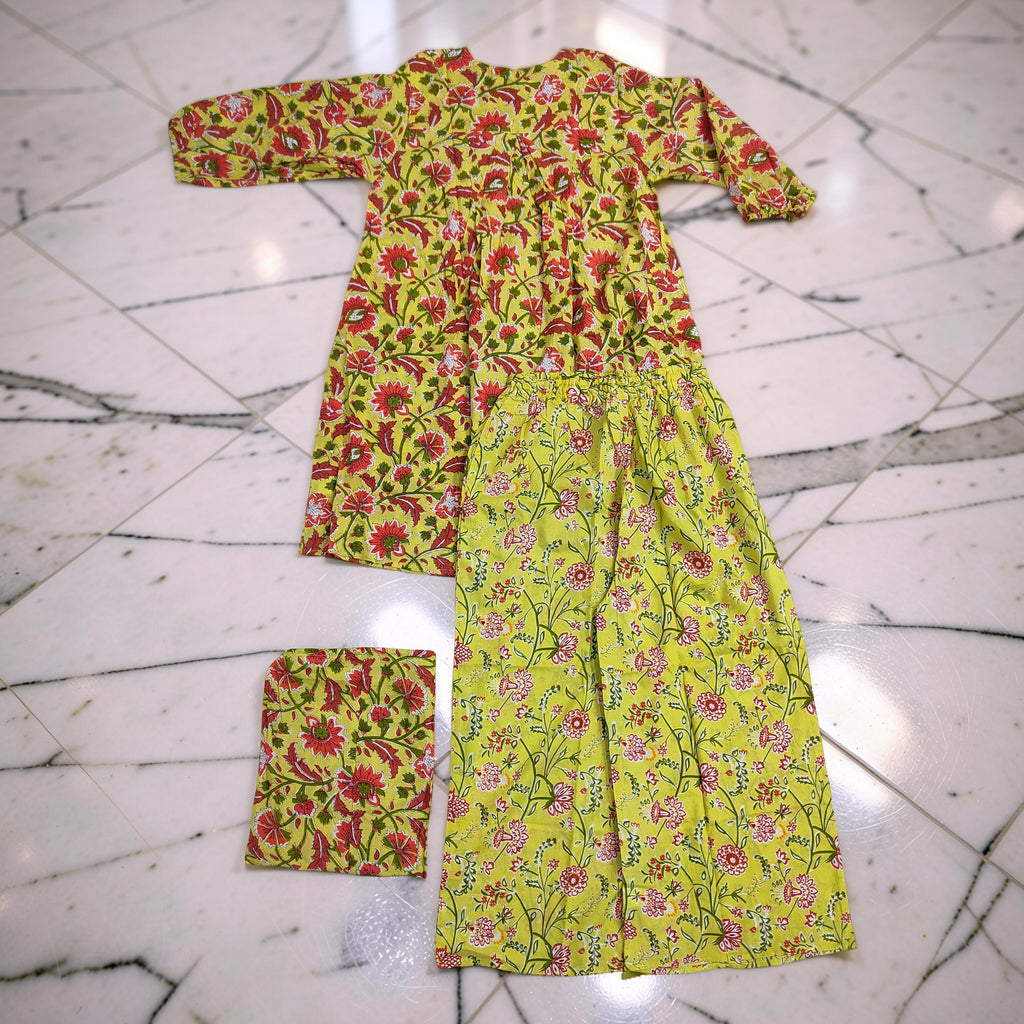 S-M 2 Pcs Co-ord Set Suml Cotton Short Sleeves 26135-1413 JP