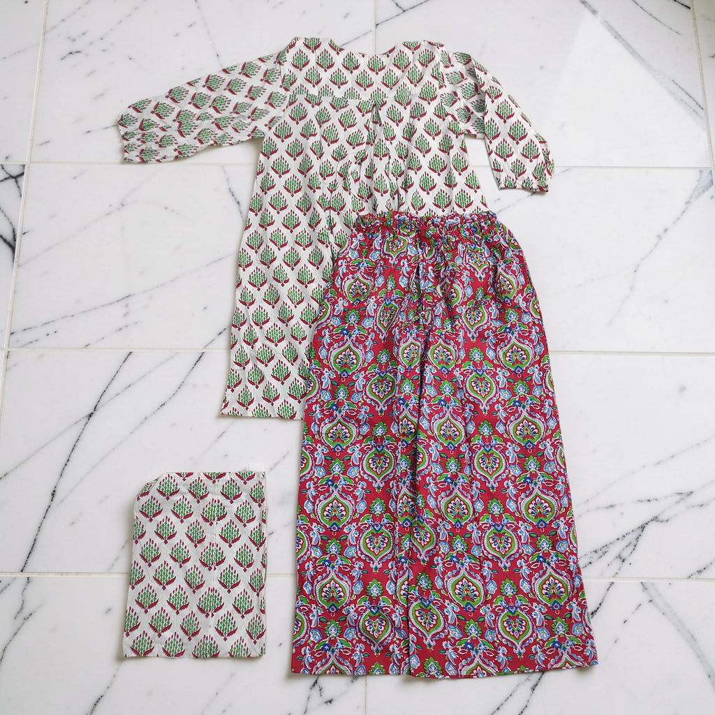 S-M 2 Pcs Co-ord Set Suml Cotton Short Sleeves 26140-1412 JP