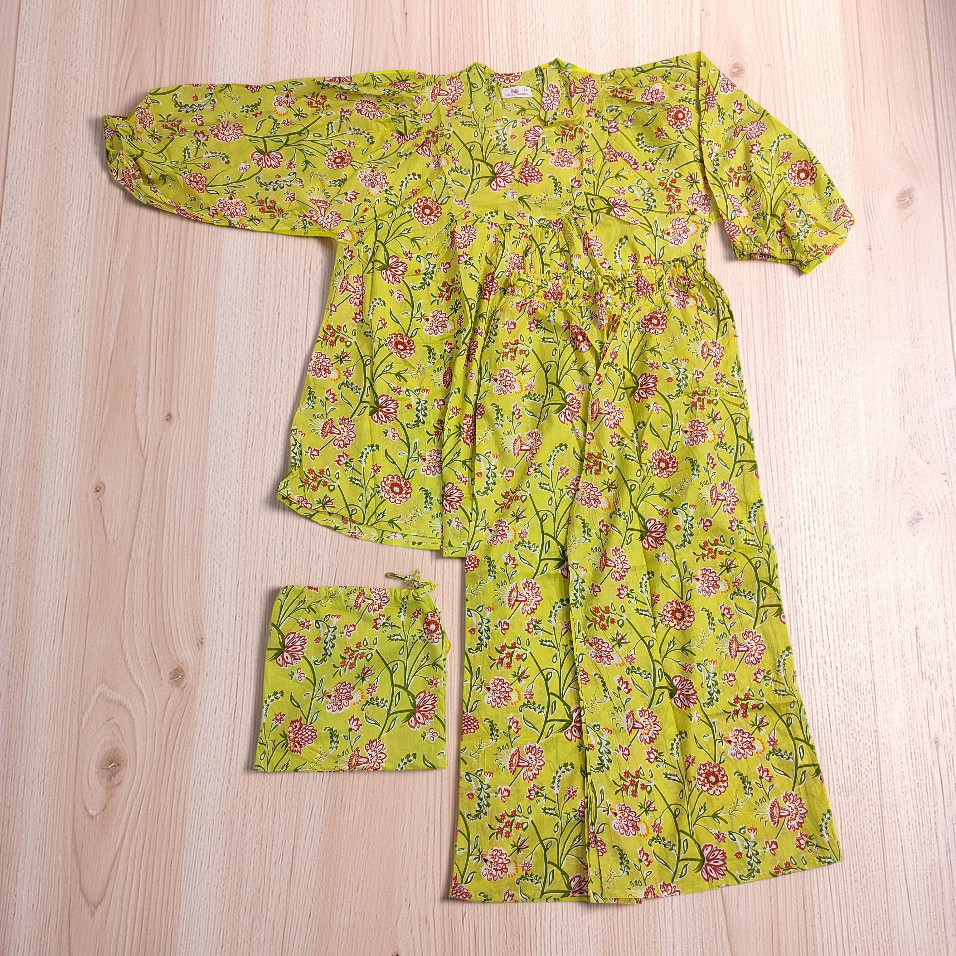 S-M 2 Pcs Co-ord Set Urooj Cotton Short Sleeves 26149-1411 JP