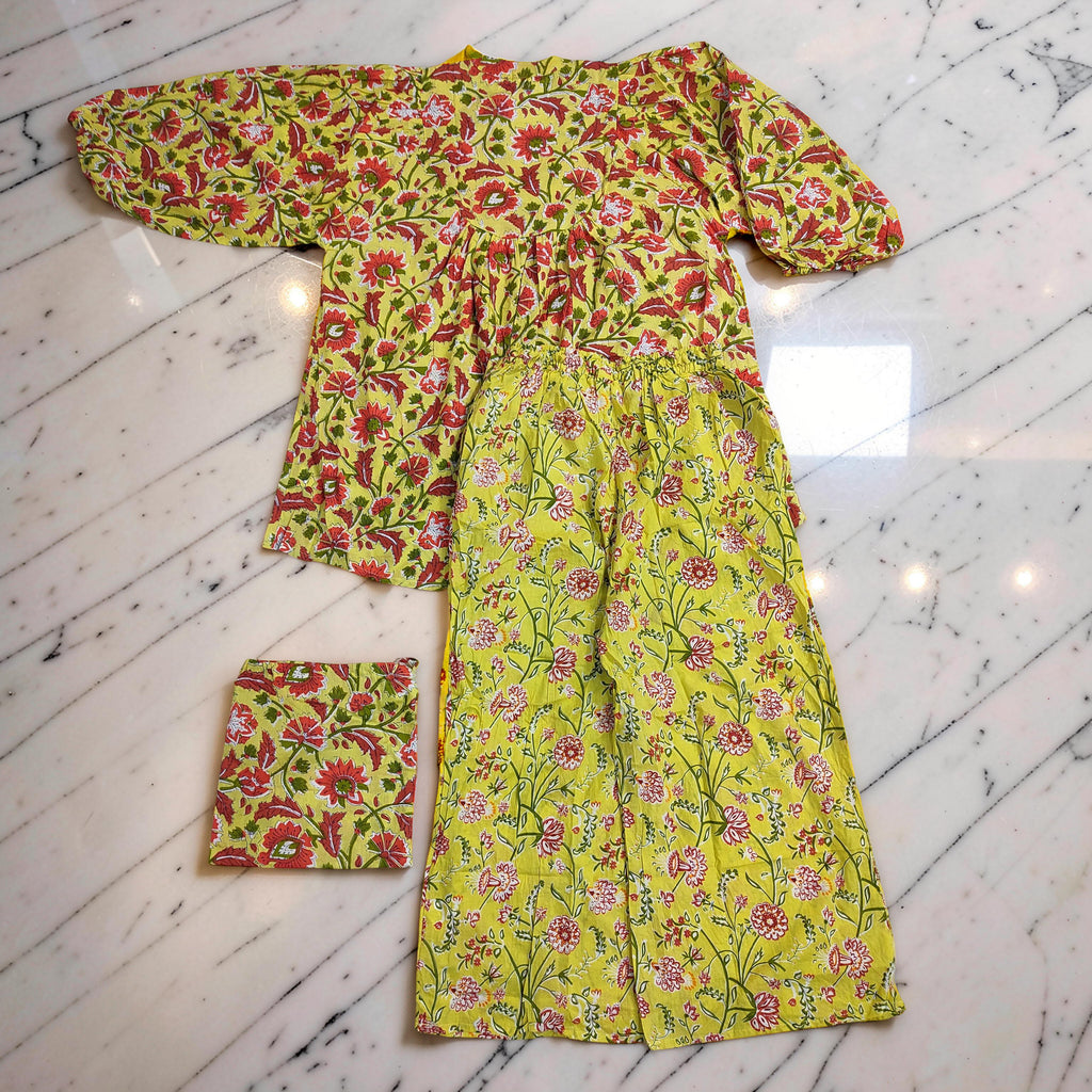 S-M 2 Pcs Co-ord Set Urooj Cotton Short Sleeves 26153-1411 JP