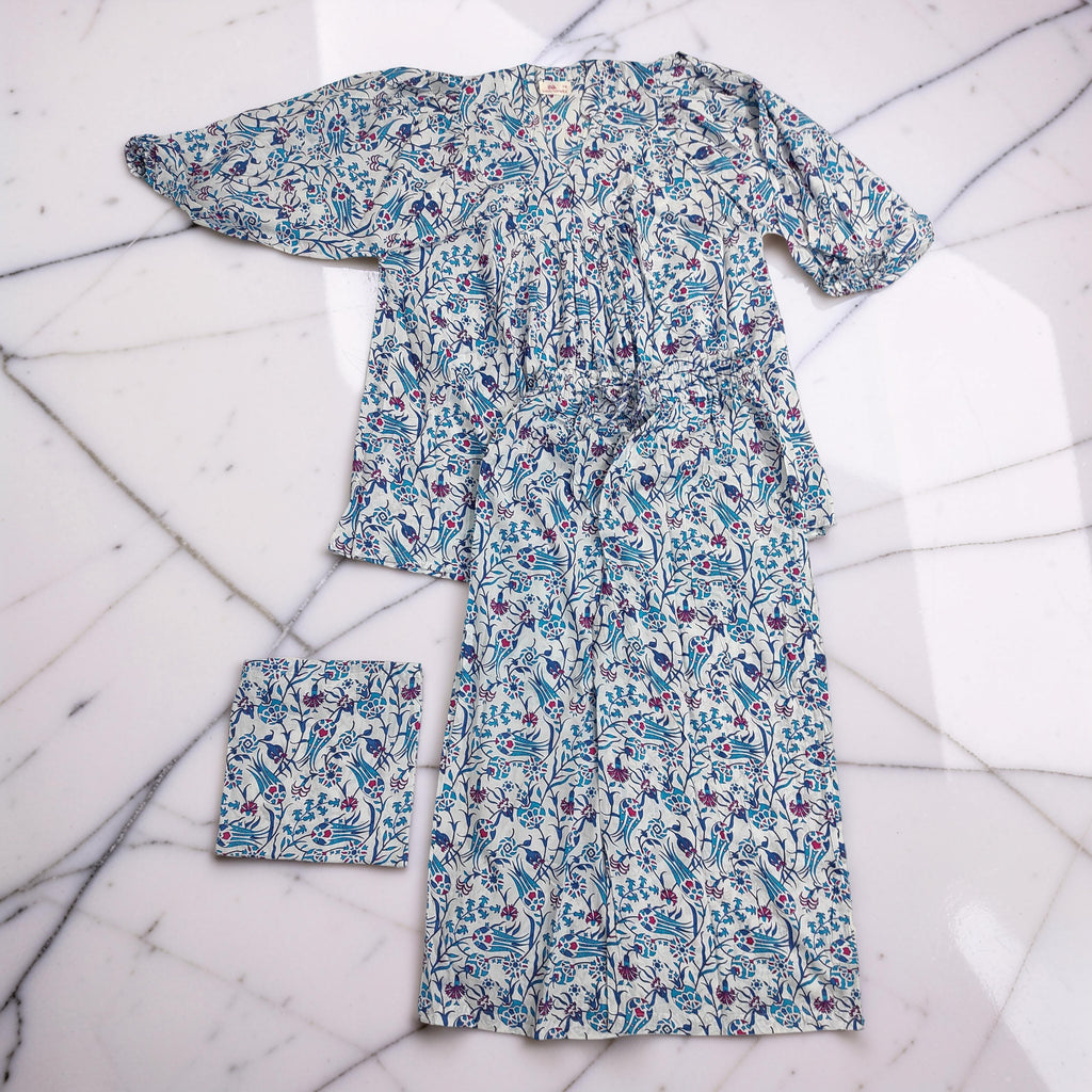 S-M 2 Pcs Co-ord Set Urooj Cotton Short Sleeves 26161-1410 JP