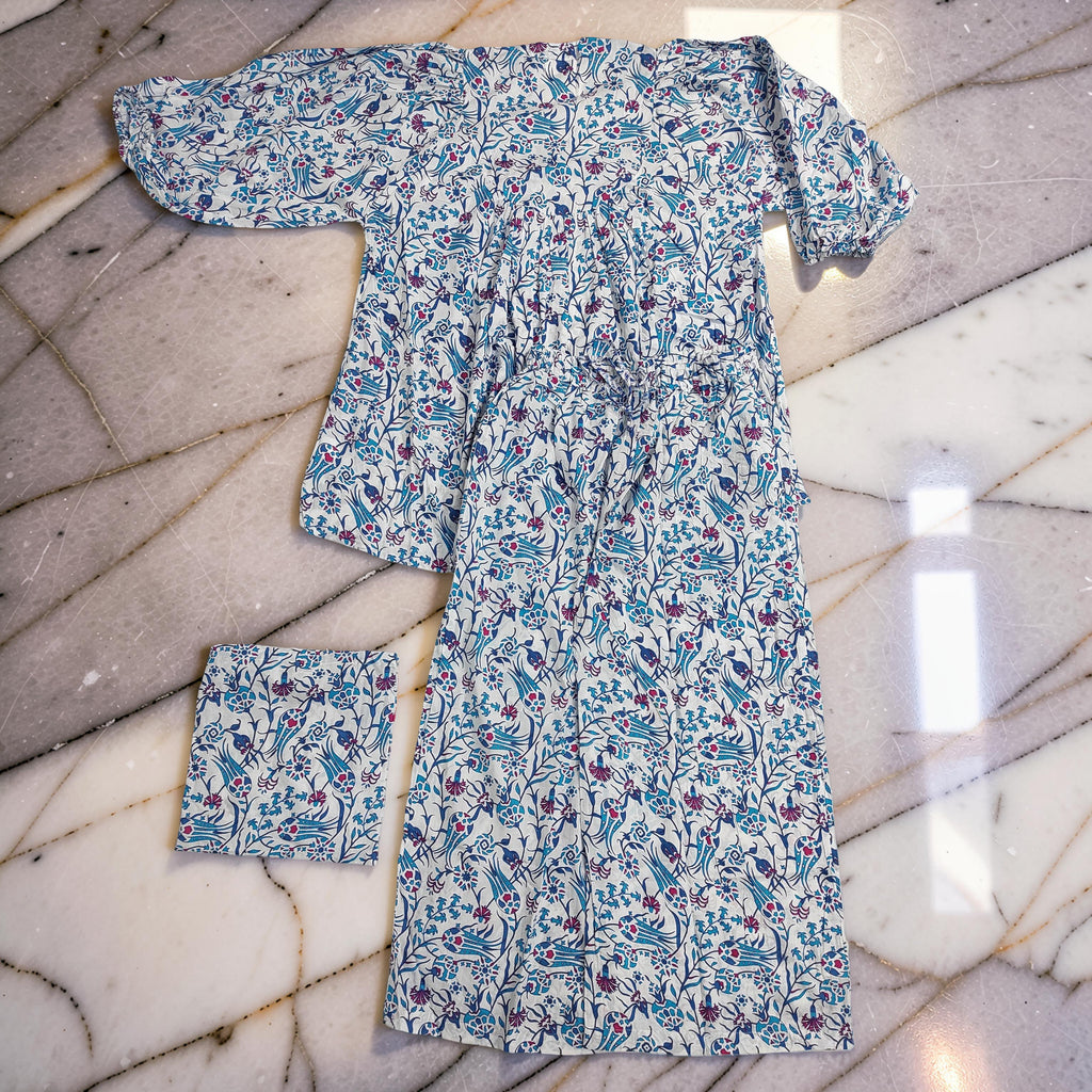 S-M 2 Pcs Co-ord Set Urooj Cotton Short Sleeves 26161-1410 JP
