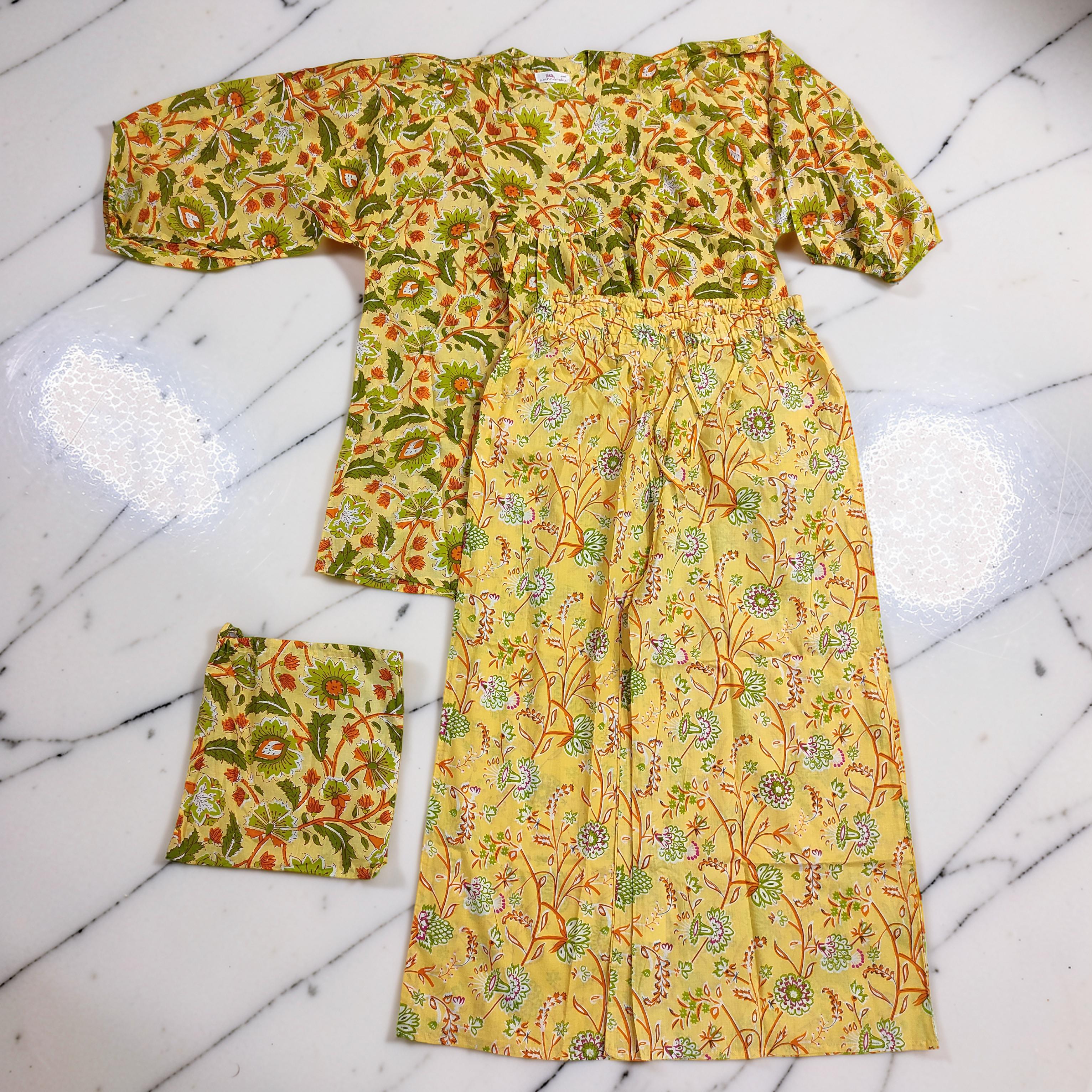 XS-S 2 Pcs Co-ord Set Urooj Cotton Short Sleeves 26165-1409 JP