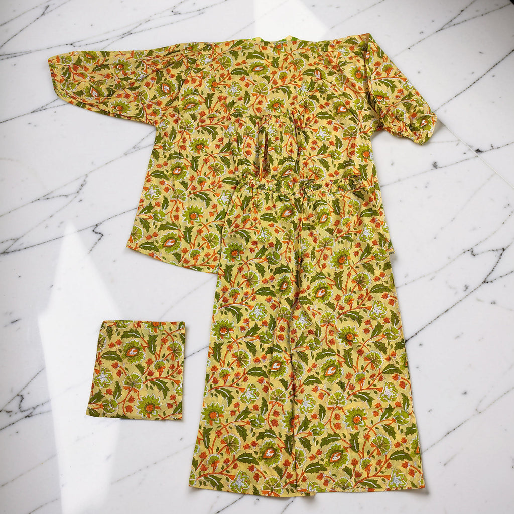 2XL-3XL 2 Pcs Co-ord Set Urooj Cotton Short Sleeves 26169-1409 JP