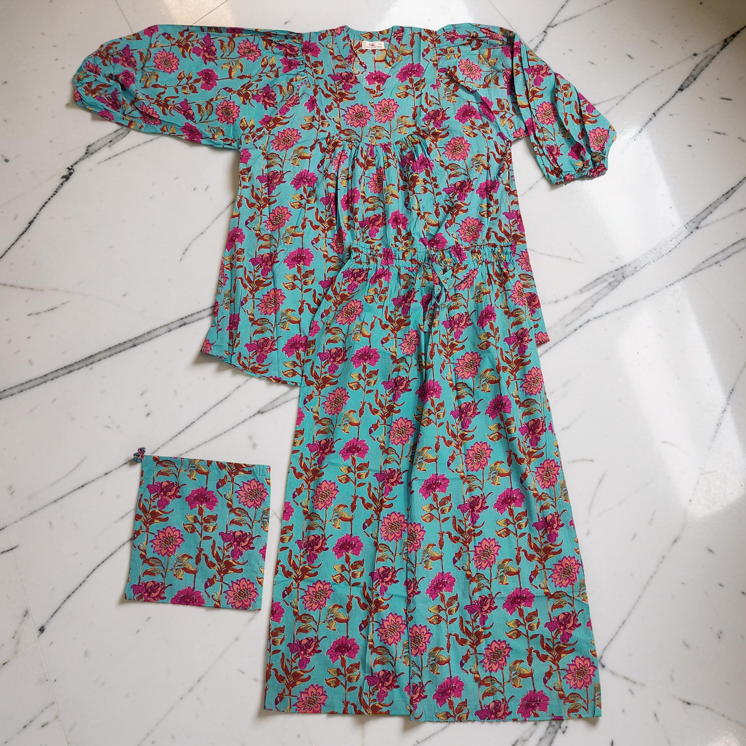 S-M 2 Pcs Co-ord Set Urooj Cotton Short Sleeves 26177-1407 JP
