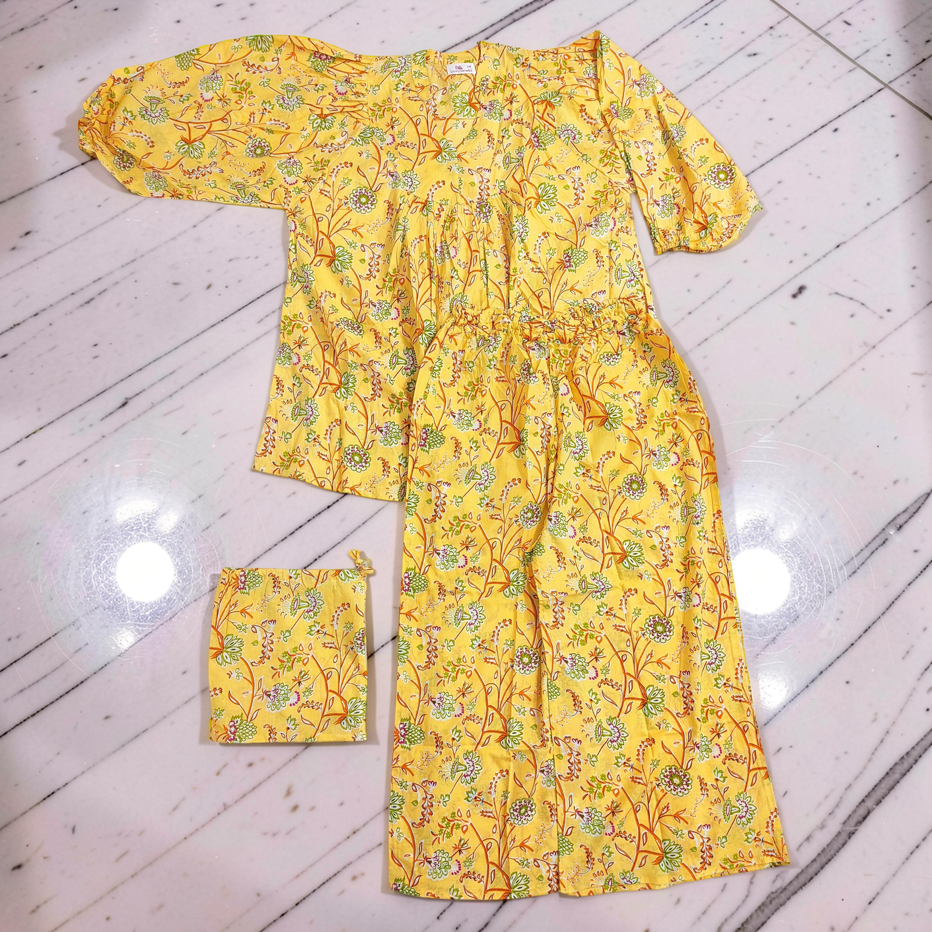 S-M 2 Pcs Co-ord Set Urooj Cotton Short Sleeves 26181-1407 JP