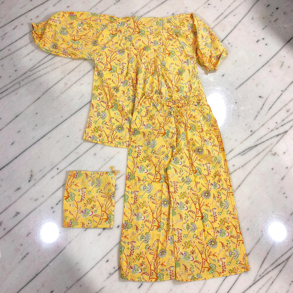 S-M 2 Pcs Co-ord Set Urooj Cotton Short Sleeves 26181-1407 JP