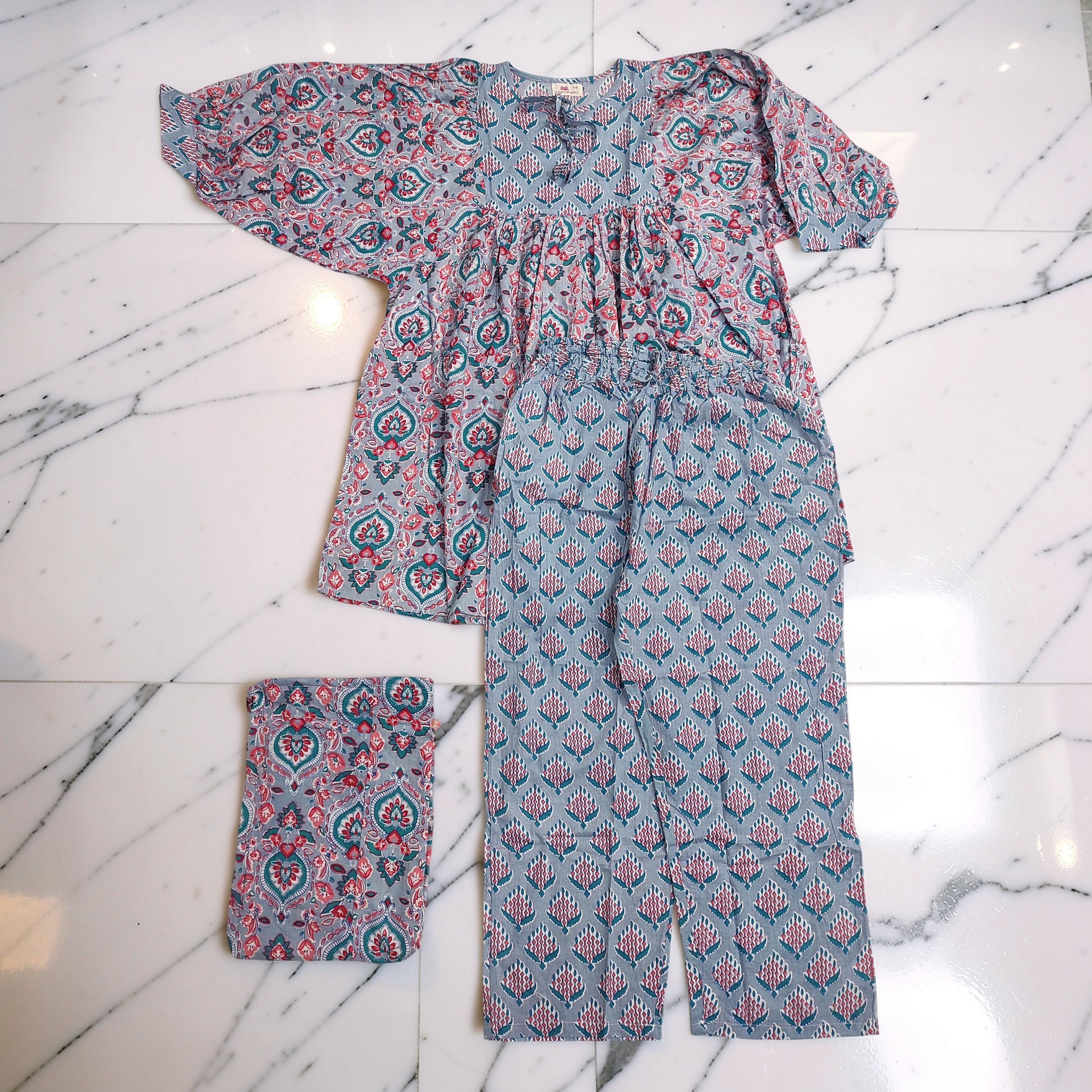XS-S 2 Pcs Co-ord Set Ulya Cotton Short Sleeves 26184-1406 JP