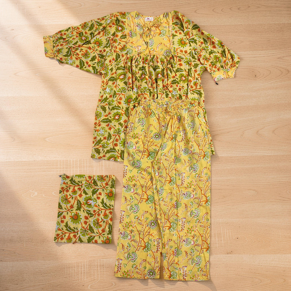 XS-S 2 Pcs Co-ord Set Ulya Cotton Short Sleeves 26191-1404 JP