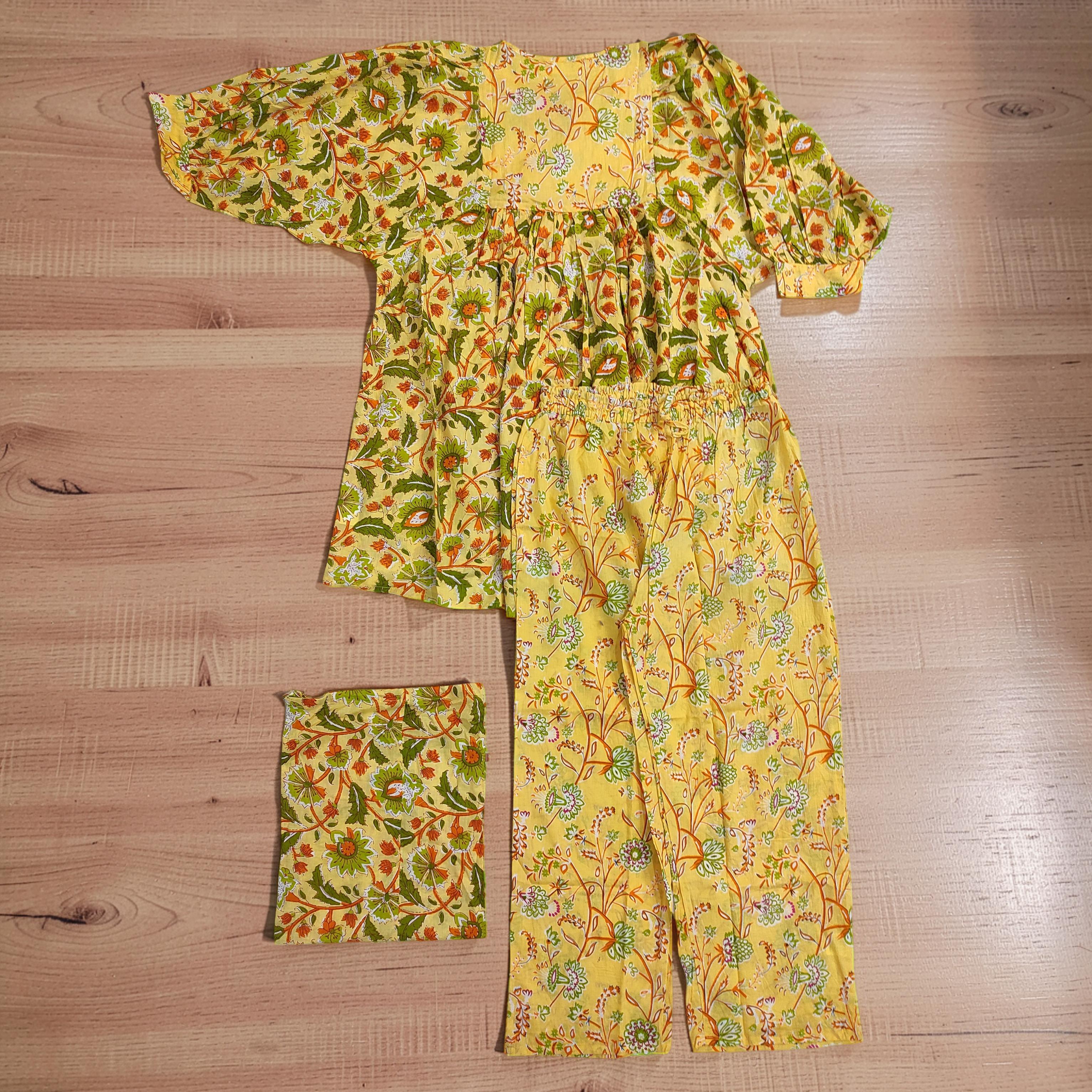 XS-S 2 Pcs Co-ord Set Ulya Cotton Short Sleeves 26191-1404 JP