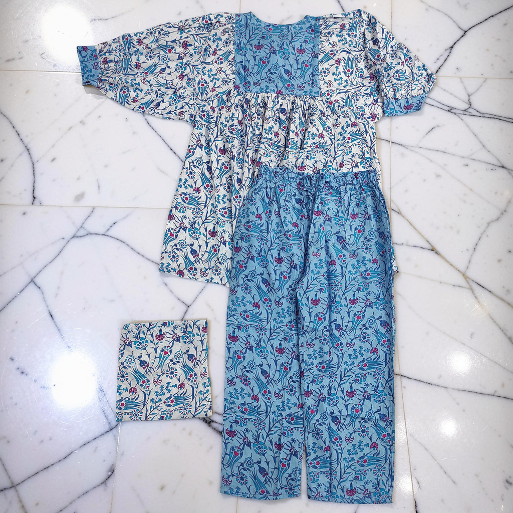XS-S 2 Pcs Co-ord Set Ulya Cotton Short Sleeves 26199-1402 JP