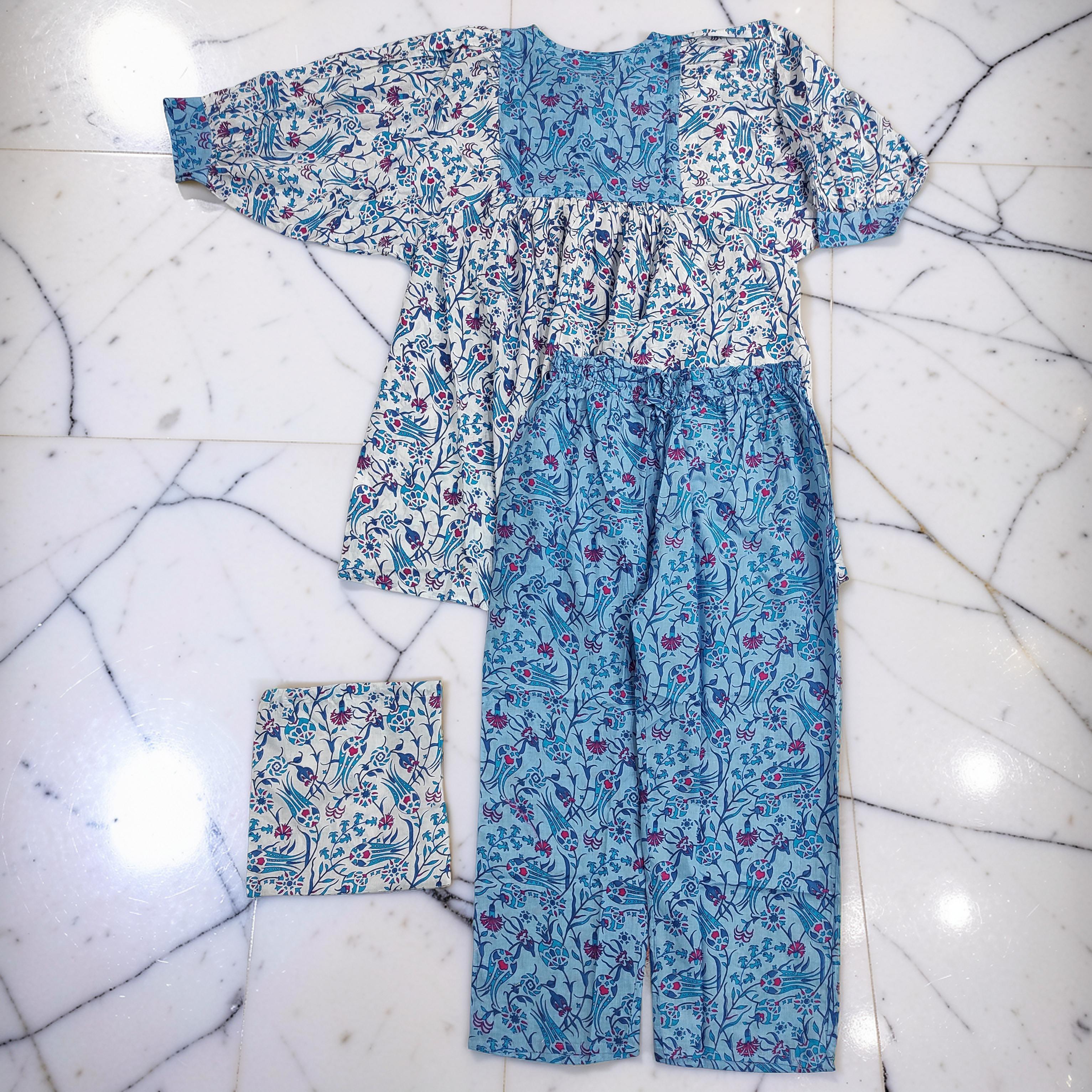 2XL-3XL 2 Pcs Co-ord Set Ulya Cotton Short Sleeves 26202-1403 JP