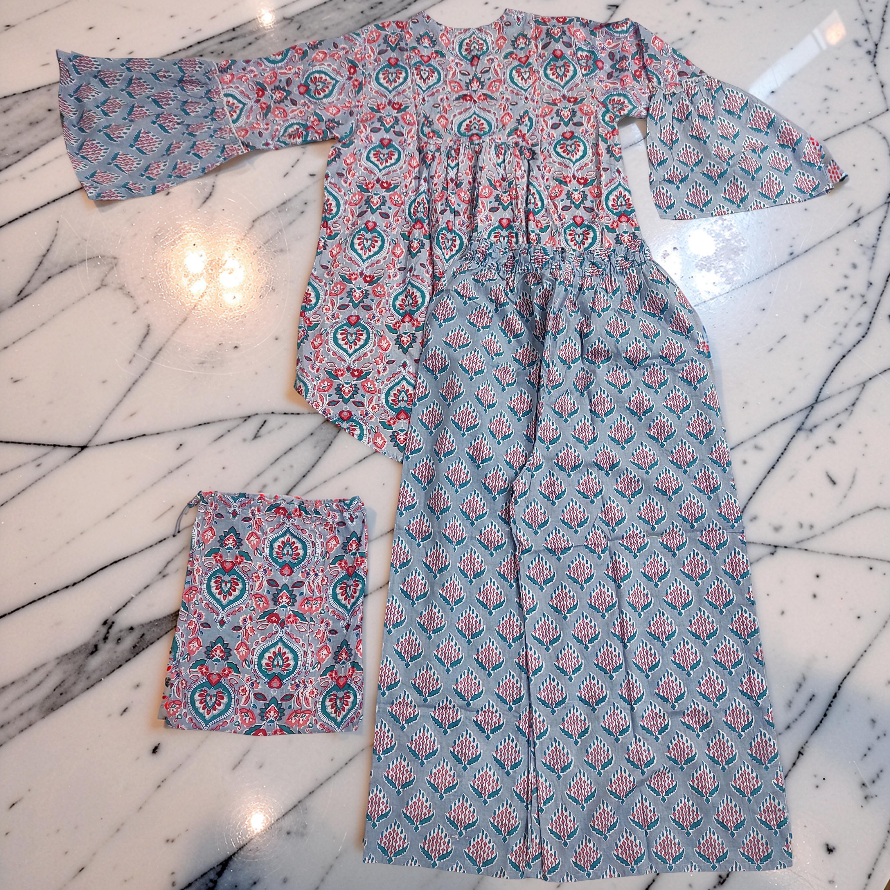XS-S 2 Pcs Co-ord Set Zalifa Cotton Short Sleeves 26211-1418 JP
