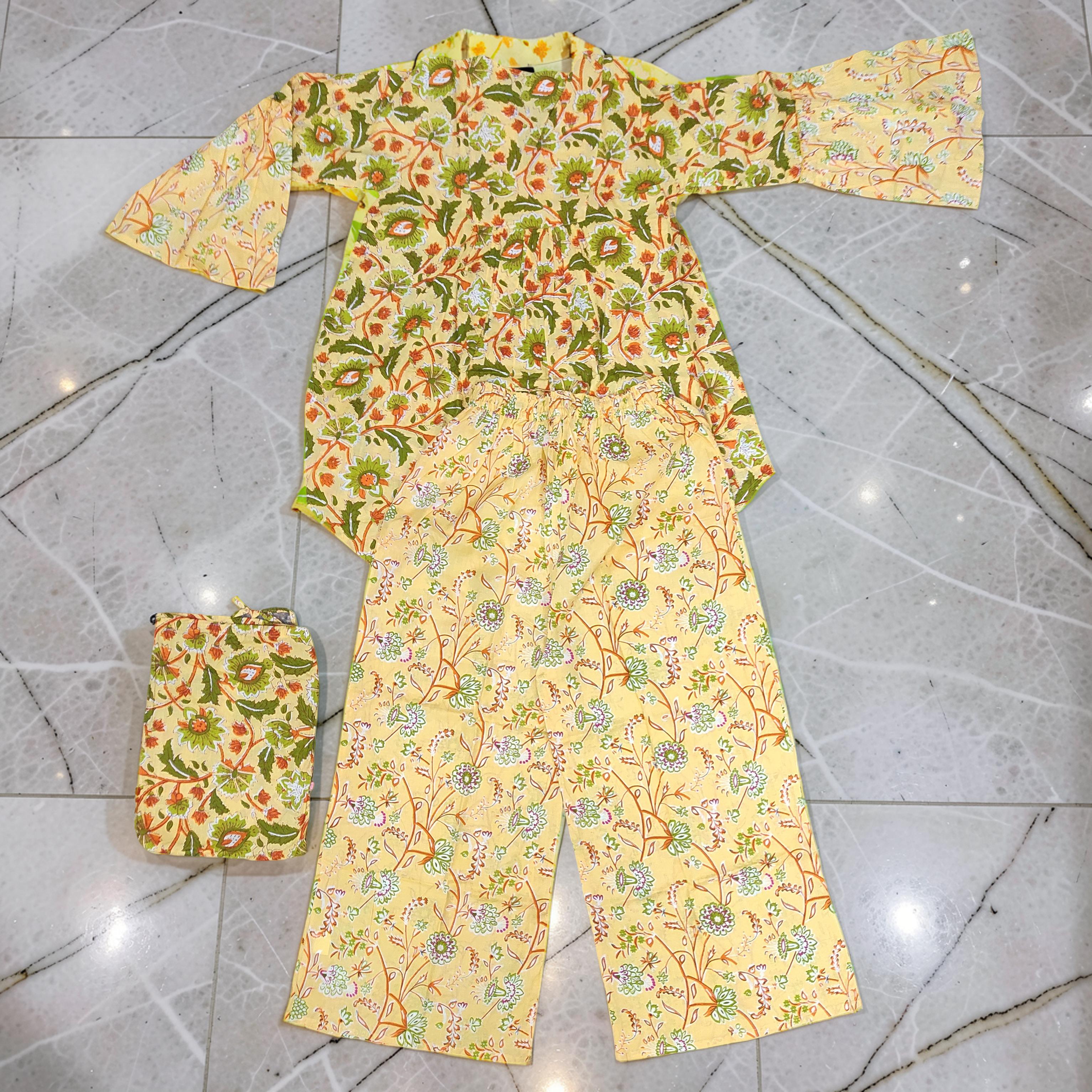 XS-S 2 Pcs Co-ord Set Zalifa Cotton Short Sleeves 26215-1417 JP