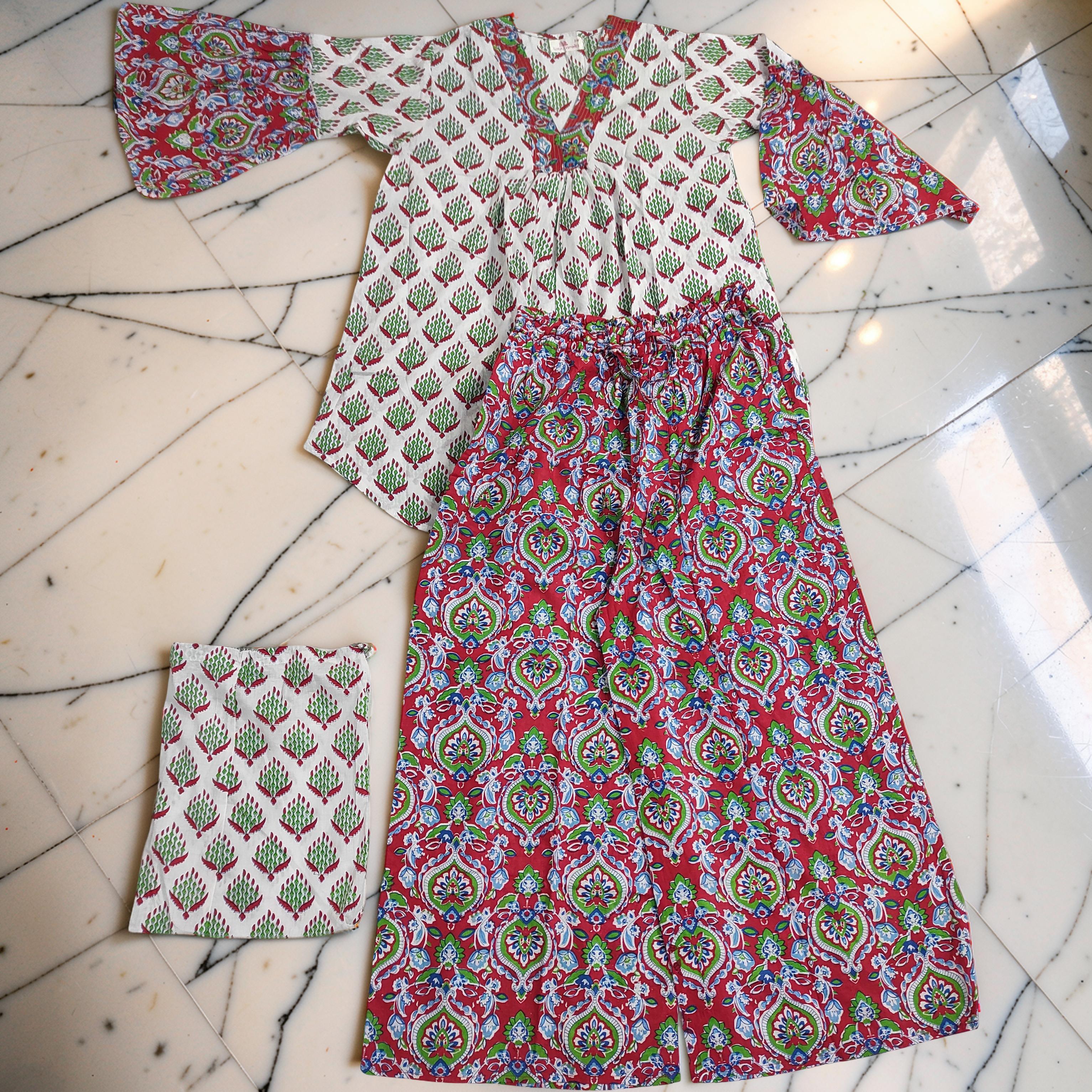 XS-S 2 Pcs Co-ord Set Zalifa Cotton Short Sleeves 26219-1416 JP