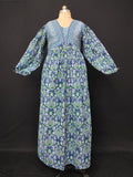 L/XL Faida Printed Cotton Dress 57" Long Jalabiya JP