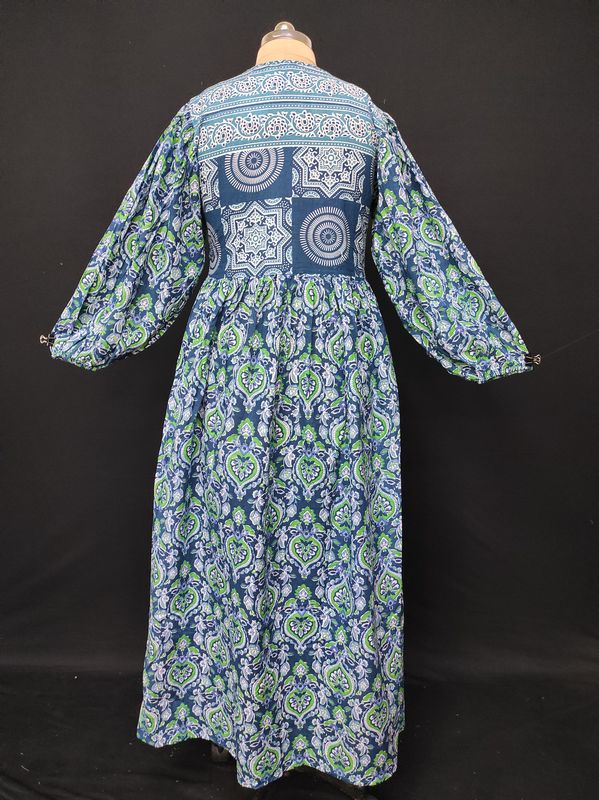 L/XL Faida Printed Cotton Dress 57" Long Jalabiya JP