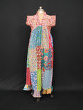 S-M Amani Printed Cotton Dress 57" Short Sleeves Jalabiya 28400-1555 JP