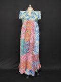 S-M Amani Printed Cotton Dress 57" Short Sleeves Jalabiya 28401-1555 JP