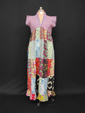 S-M Amani Printed Cotton Dress 57" Short Sleeves Jalabiya 28404-1555 JP