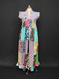 S-M Amani Printed Cotton Dress 57" Short Sleeves Jalabiya 28406-1555 JP