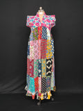 S-M Amani Printed Cotton Dress 57" Short Sleeves Jalabiya 28409-1555 JP