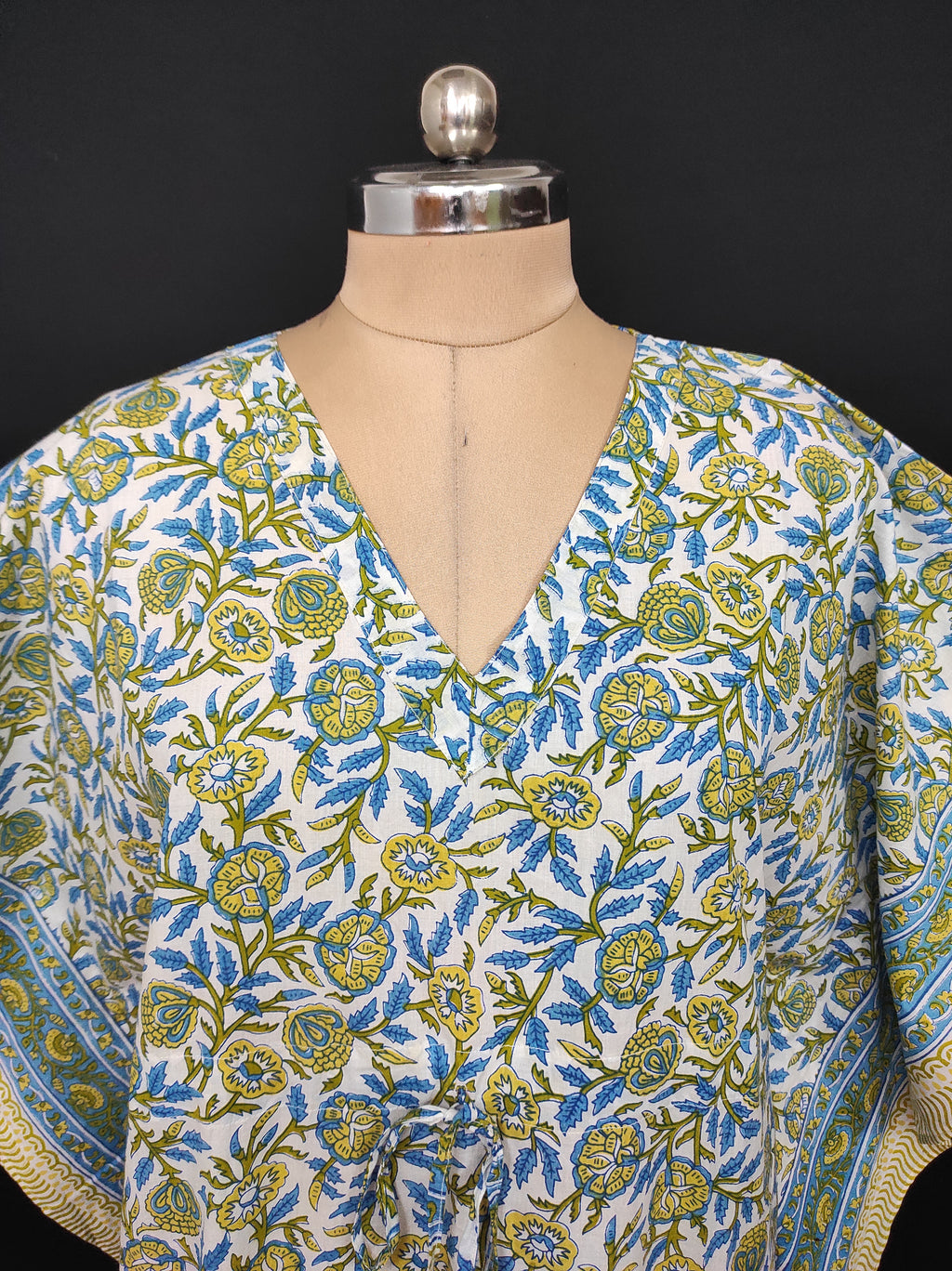 Free Size Farasha Kaftan Cotton 57" Long Jalabiya 28478-1555 JP