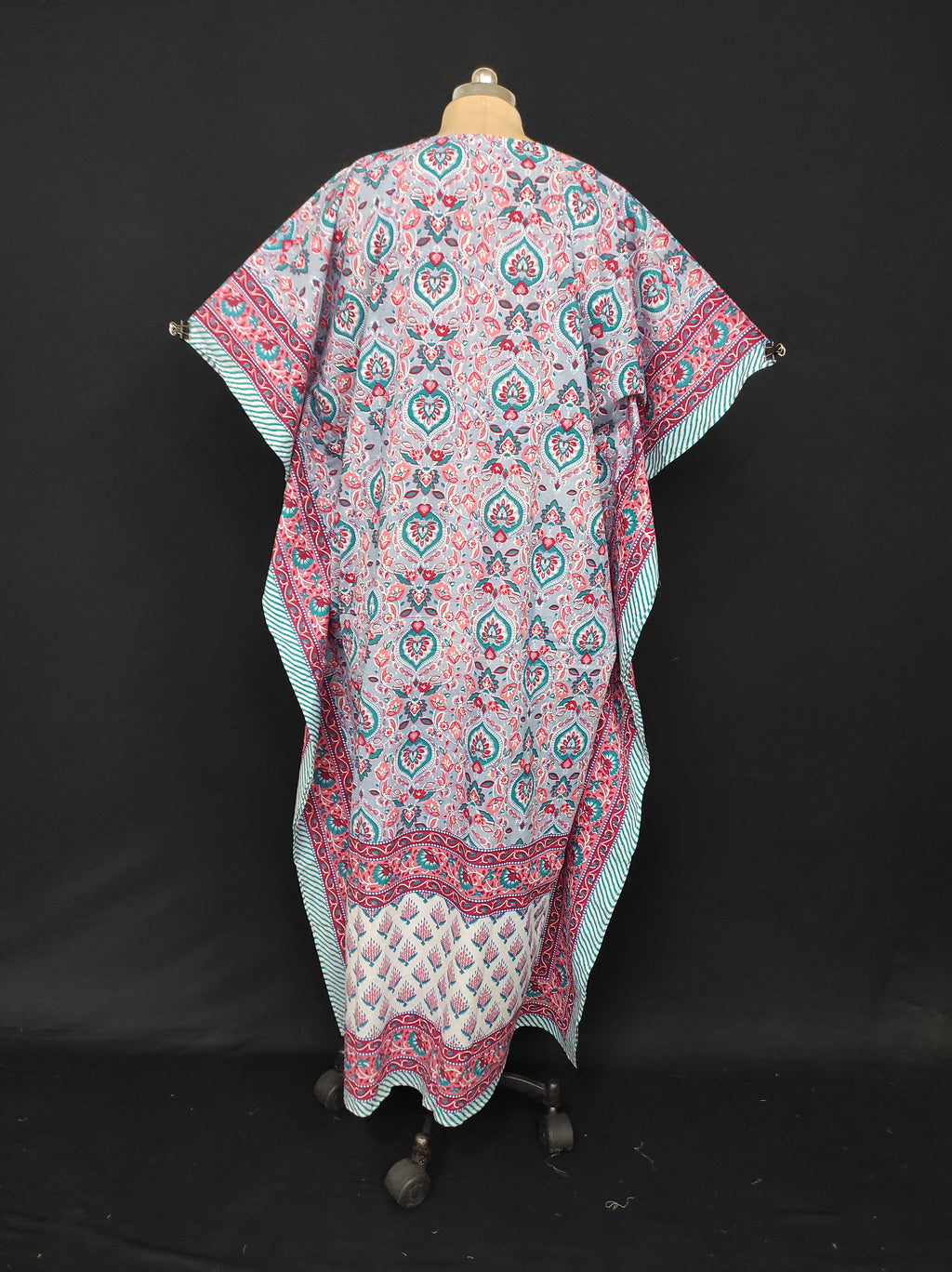 Free Size Farasha Kaftan Cotton 57" Long Jalabiya 28479-1555 JP