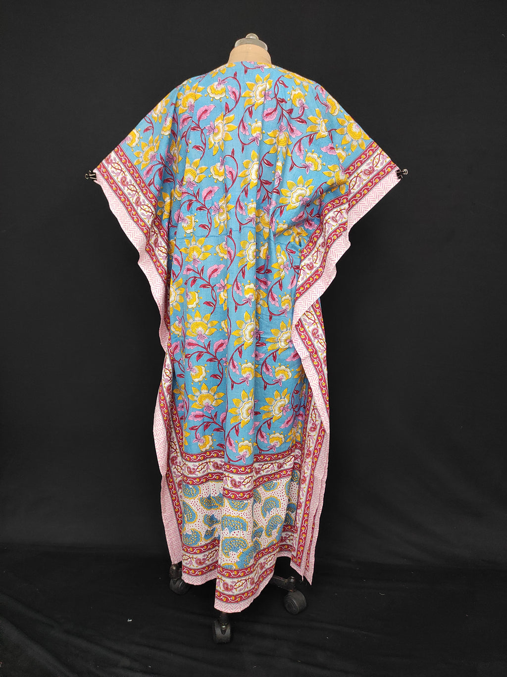 Free Size Farasha Kaftan Cotton 57" Long Jalabiya 28480-1555 JP