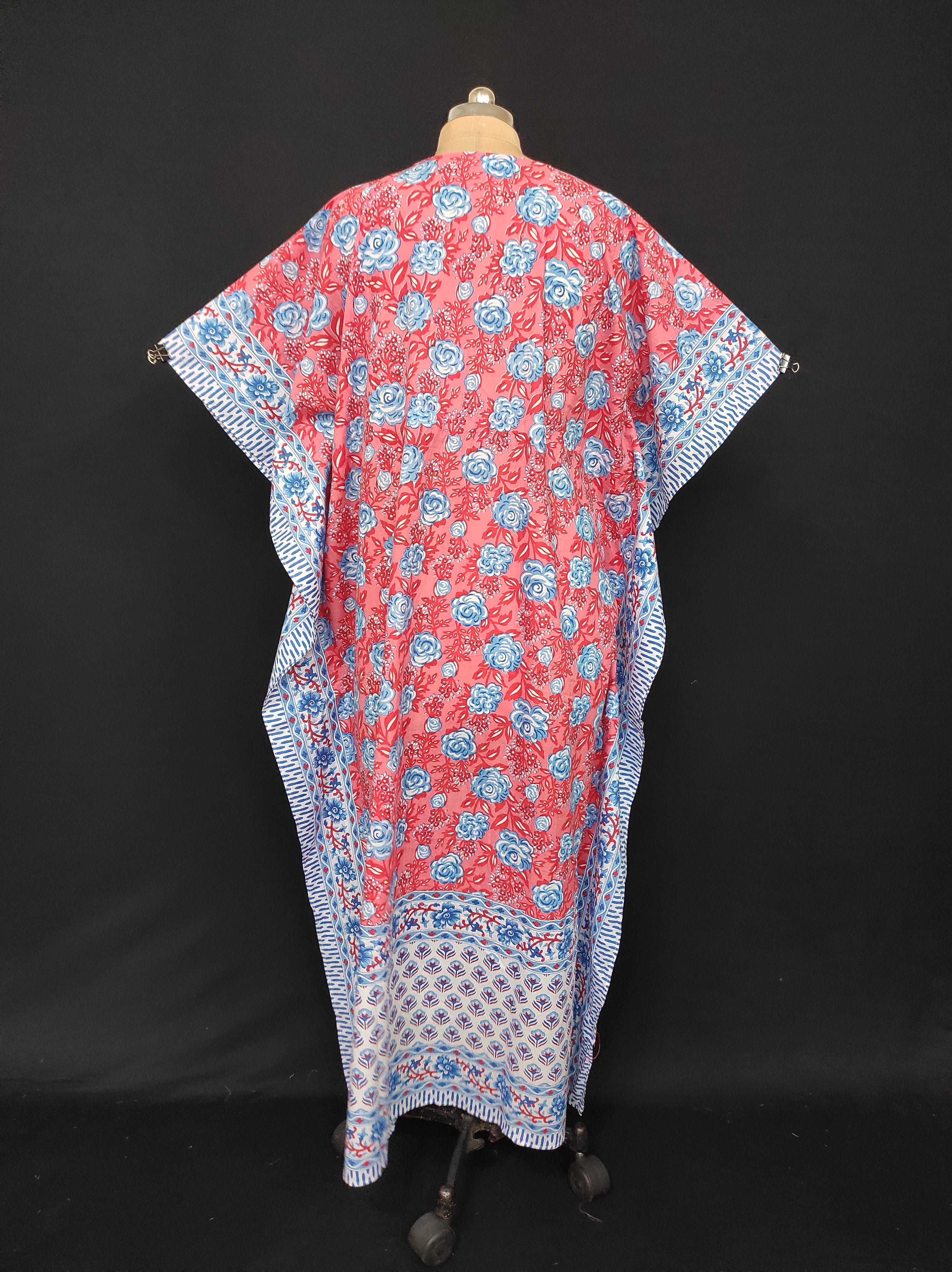 Free Size Farasha Kaftan Cotton 57" Long Jalabiya 28482-1555 JP