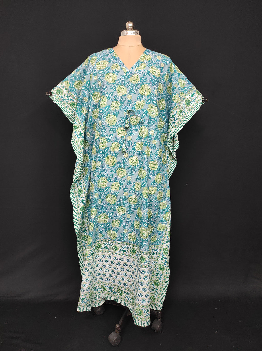 Free Size Farasha Kaftan Cotton 57" Long Jalabiya 28484-1556 JP