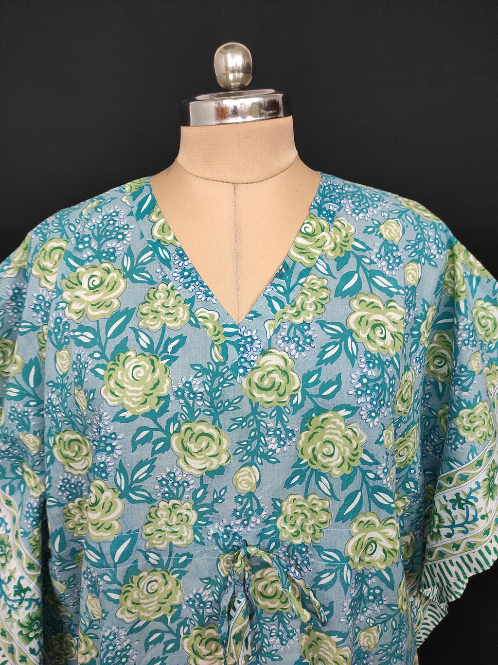 Free Size Farasha Kaftan Cotton 57" Long Jalabiya 28484-1556 JP