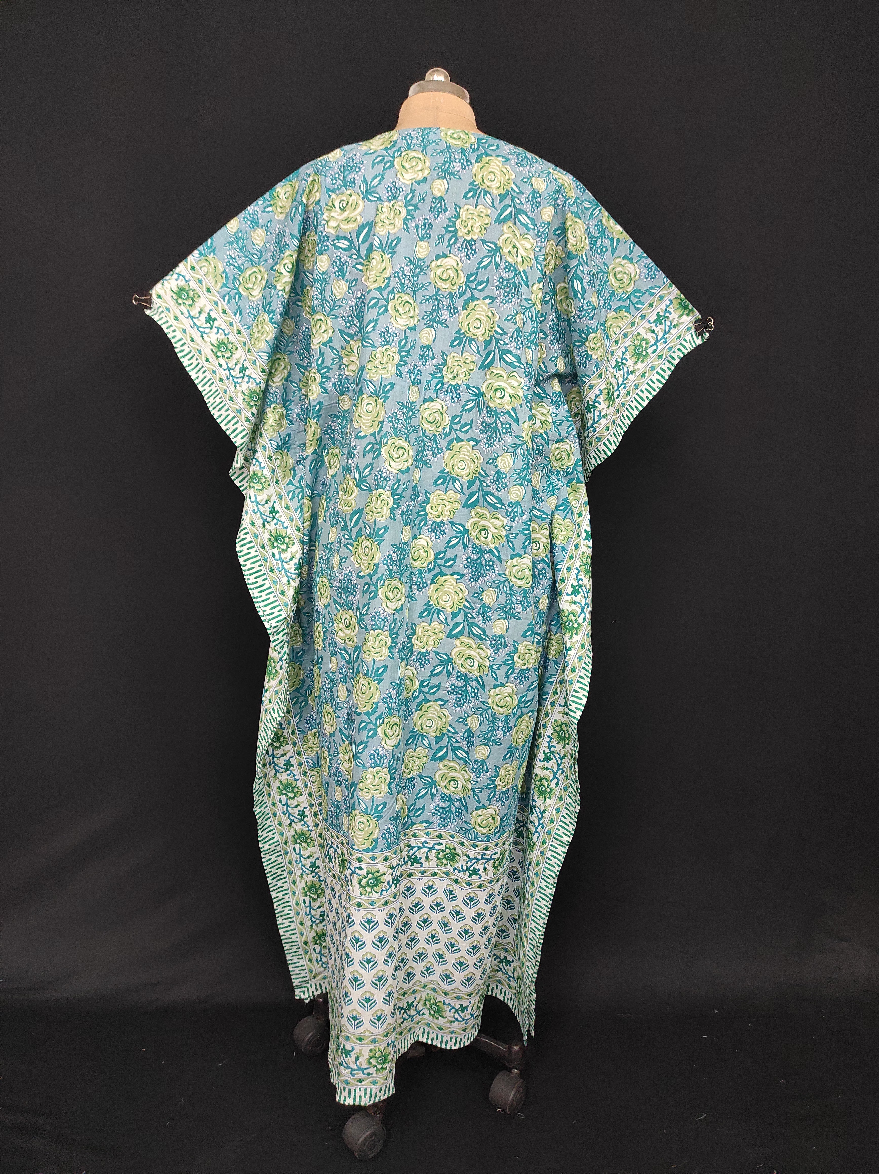 Free Size Farasha Kaftan Cotton 57" Long Jalabiya 28484-1556 JP
