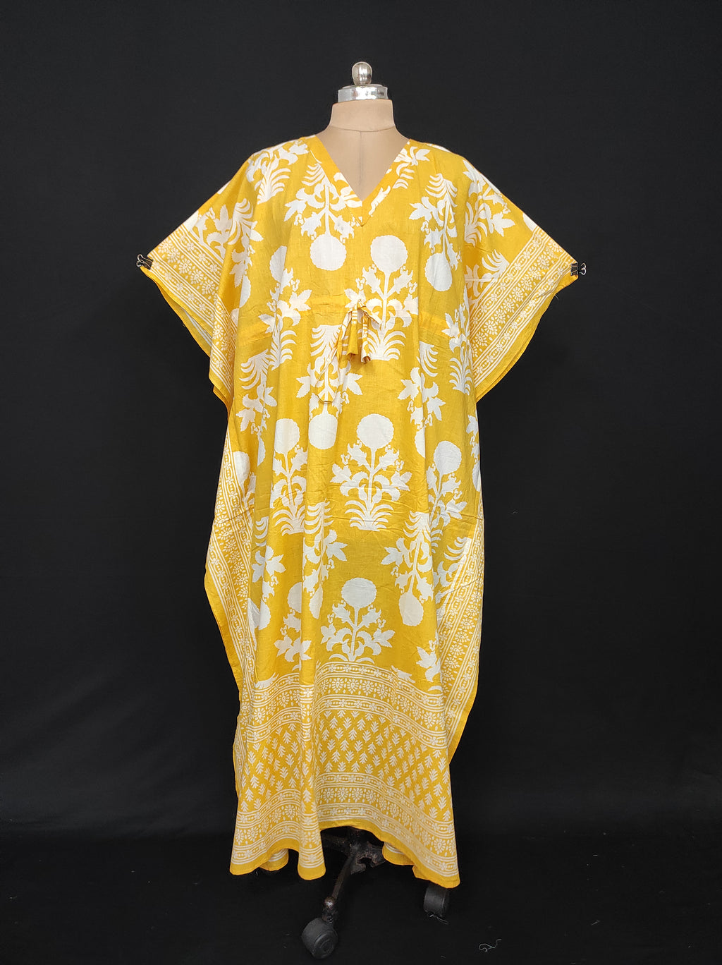 Free Size Farasha Kaftan Cotton 57" Long Jalabiya 28485-1556 JP