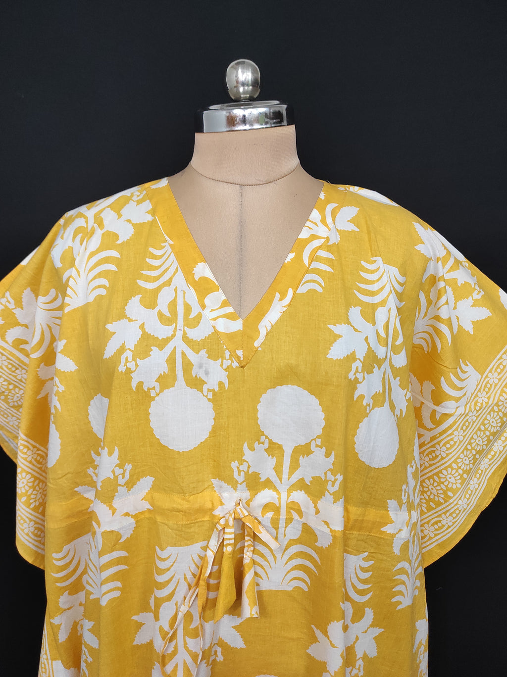 Free Size Farasha Kaftan Cotton 57" Long Jalabiya 28485-1556 JP