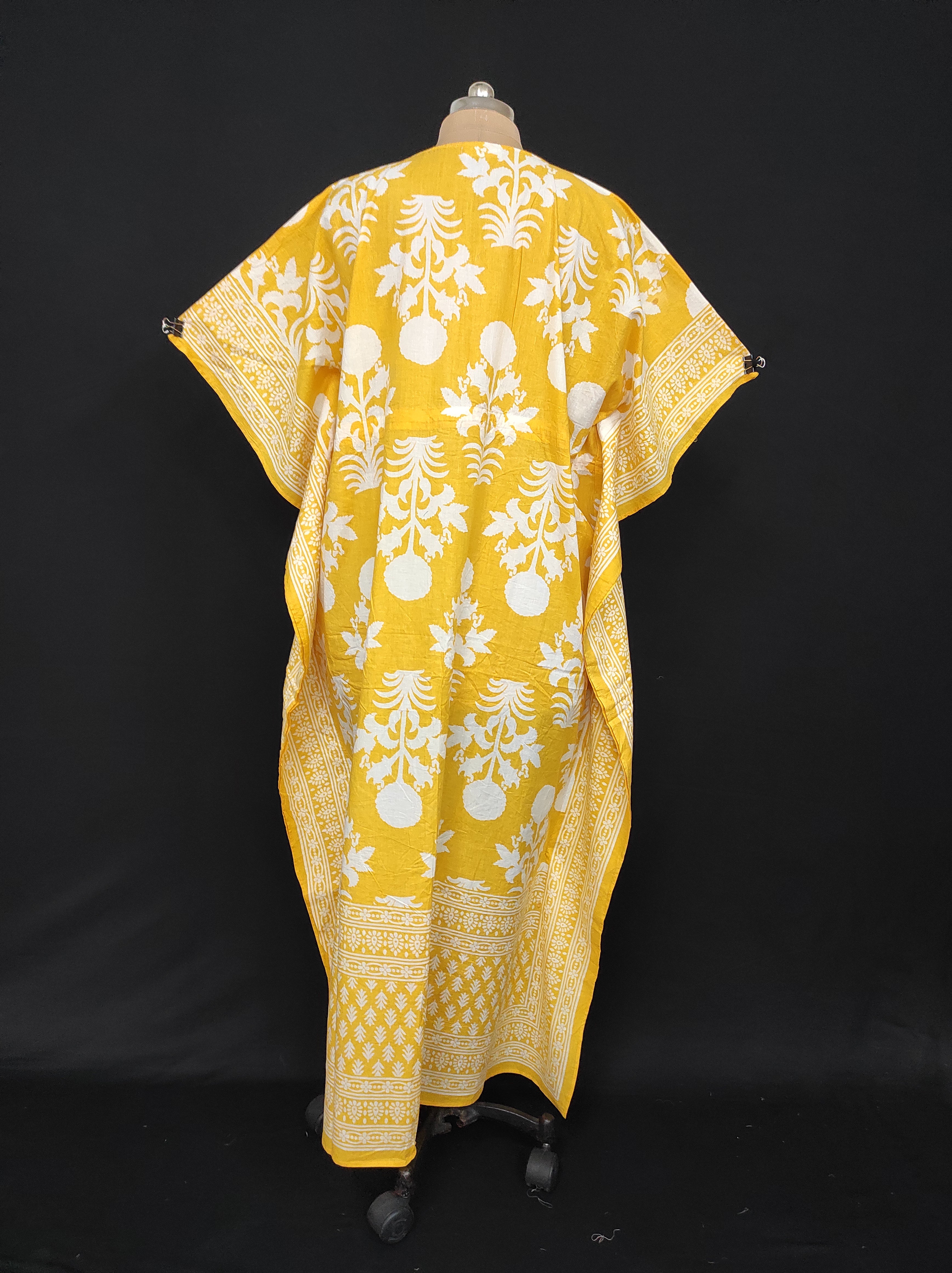 Free Size Farasha Kaftan Cotton 57" Long Jalabiya 28485-1556 JP
