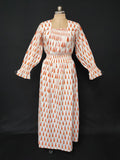 S/M Fazlin Printed Cotton Dress 57" Long Jalabiya 28486-1556 JP